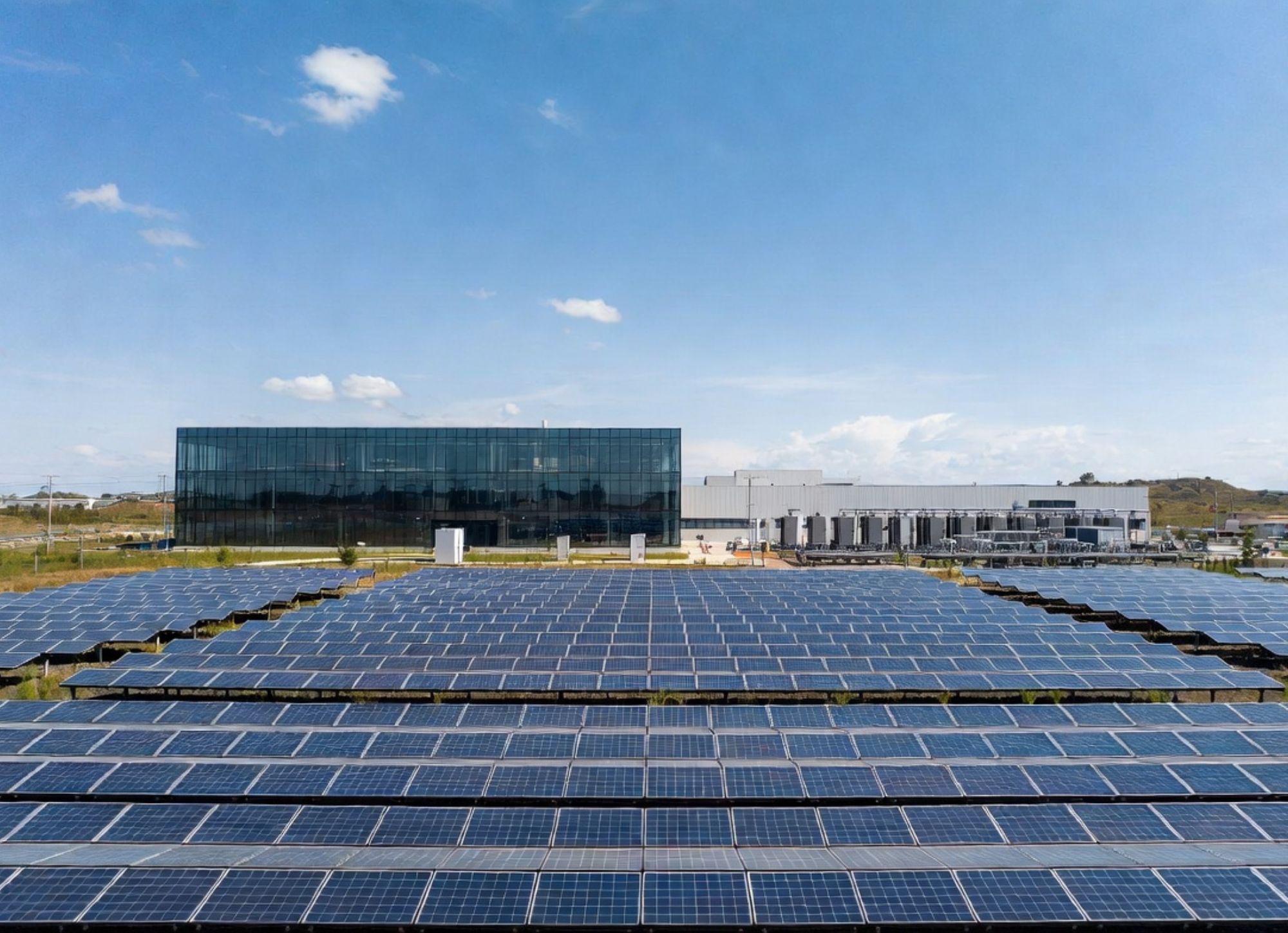 solar panels for data centres
